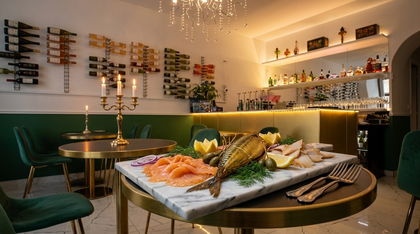Plateau de poissons fumés